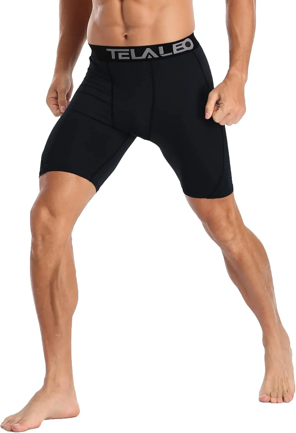 TELALEO 6 or 5 Pack Compression Shorts for Men Spandex Sport Shorts Athletic Workout Running Performance Baselayer Underwear