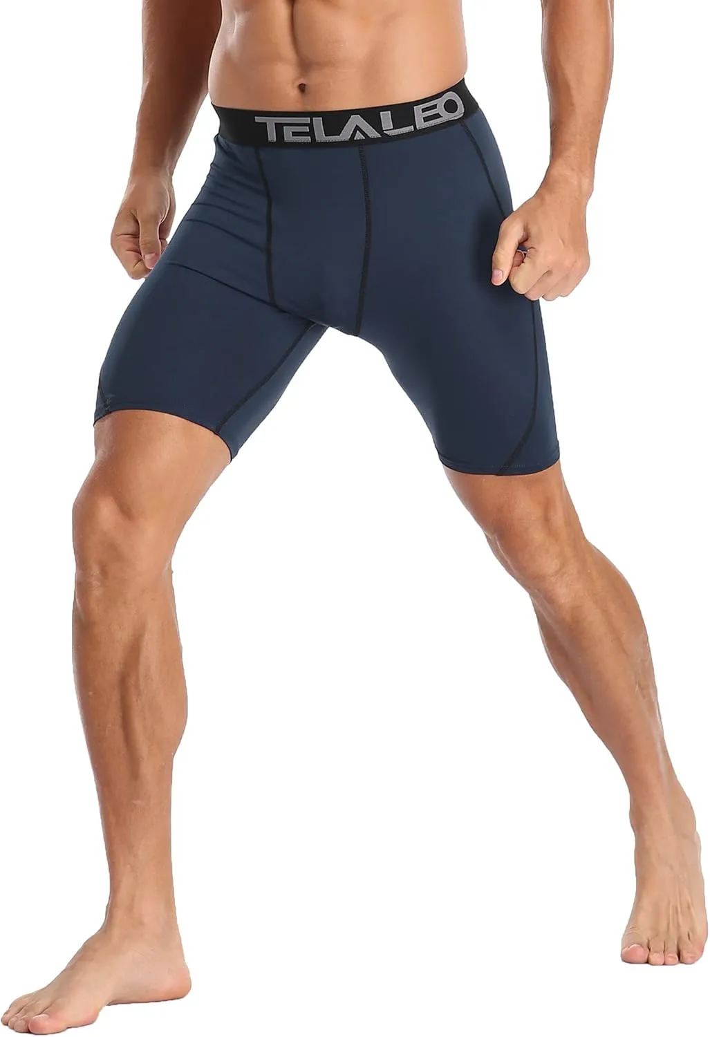 TELALEO 6 or 5 Pack Compression Shorts for Men Spandex Sport Shorts Athletic Workout Running Performance Baselayer Underwear