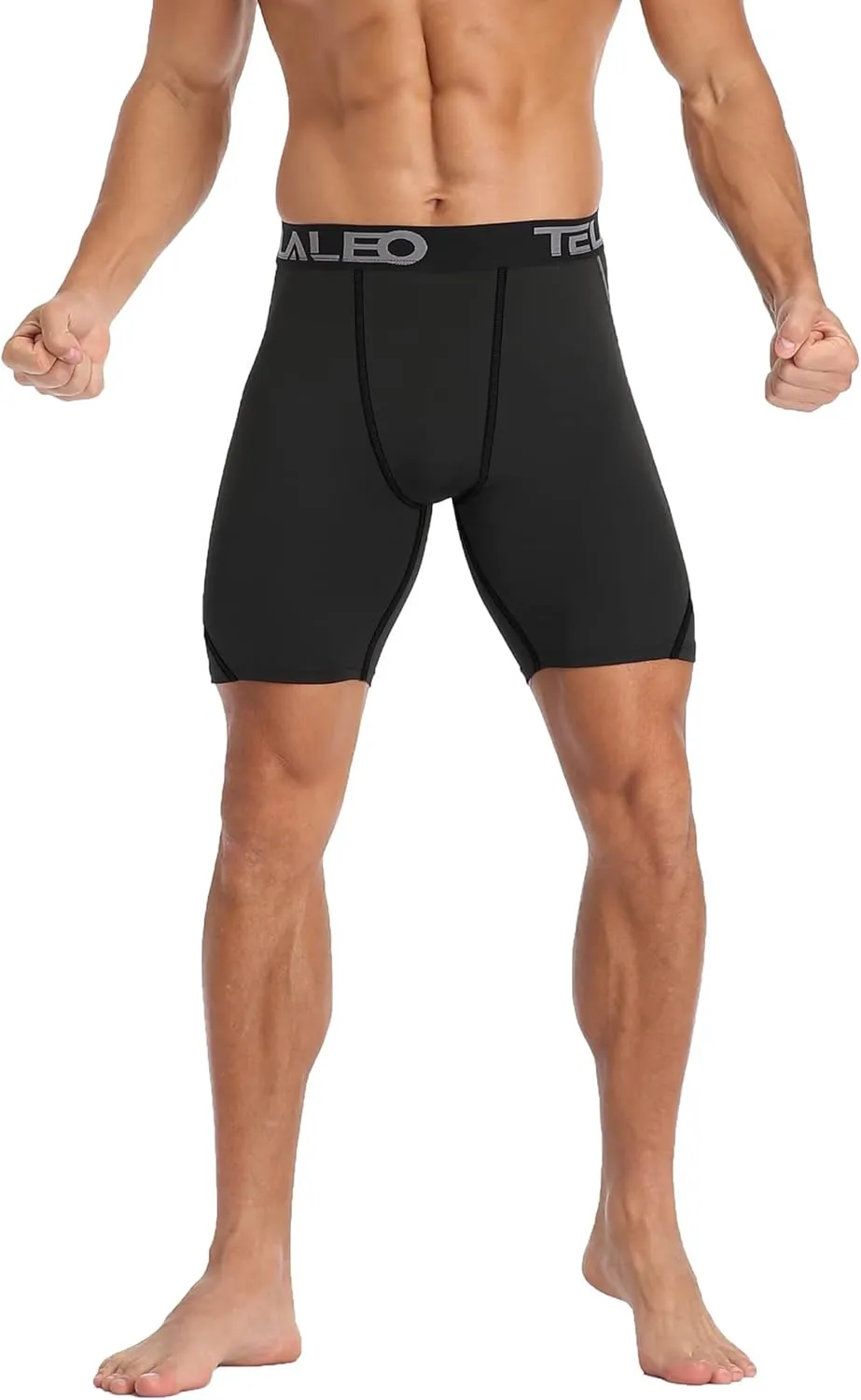 TELALEO 6 or 5 Pack Compression Shorts for Men Spandex Sport Shorts Athletic Workout Running Performance Baselayer Underwear