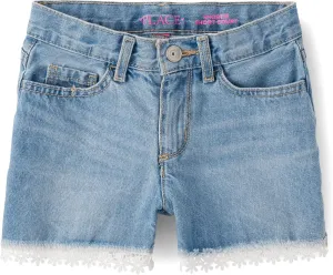 The Children's Place Girls' Denim Shortie Shorts