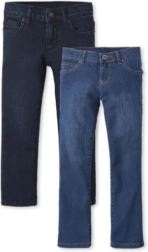 The Children's Place Girls' Multipack Basic Bootcut Jeans