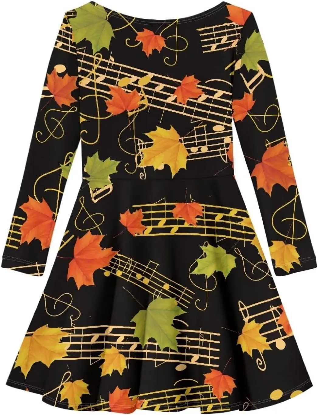 Toddler Girl Clothes Cute Dress for Kids A Line Design Long Sleeve Swing Skater Dress for Little Girls 3-16 Years