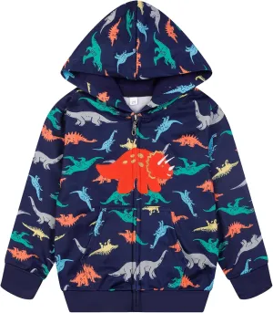 Toddler Kids Zip Up Hoodie Sweatshirt Fall Clothes Boys Hooded Jacket 2-7 Years