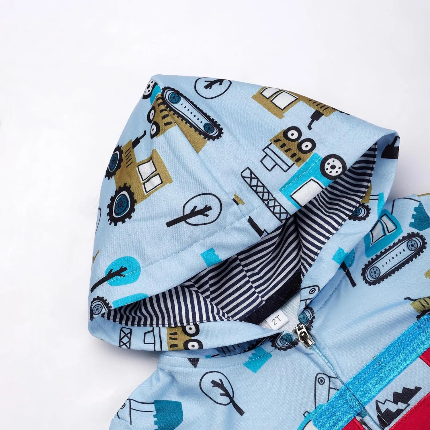 Toddler Kids Zip Up Hoodie Sweatshirt Fall Clothes Boys Hooded Jacket 2-7 Years