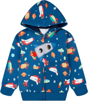 Toddler Kids Zip Up Hoodie Sweatshirt Fall Clothes Boys Hooded Jacket 2-7 Years
