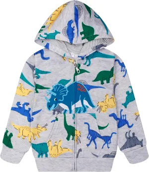 Toddler Kids Zip Up Hoodie Sweatshirt Fall Clothes Boys Hooded Jacket 2-7 Years