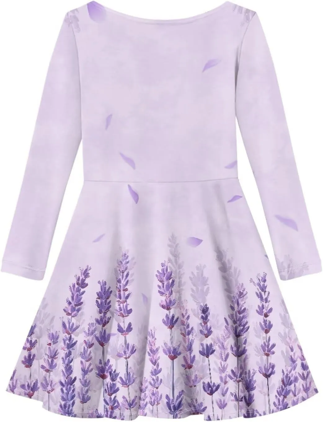 TODIYADDU Twirly Casual Dress for Girls Long Sleeve Dresses A-Line Swing Party Dinner Mini Dress for Kids Toddler Girl Dress