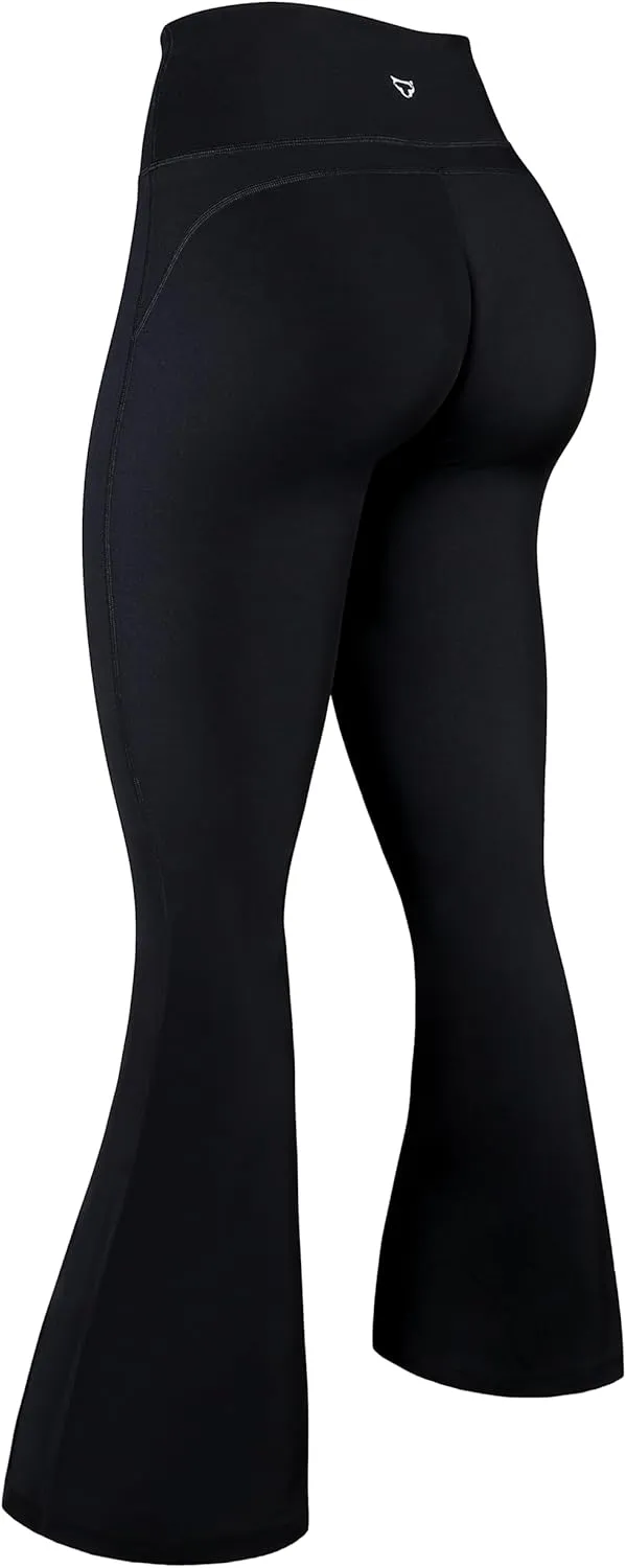 TomTiger Flare Leggings for Women Bootcut Yoga Pants with Tummy Control High-Waisted and Wide Leg