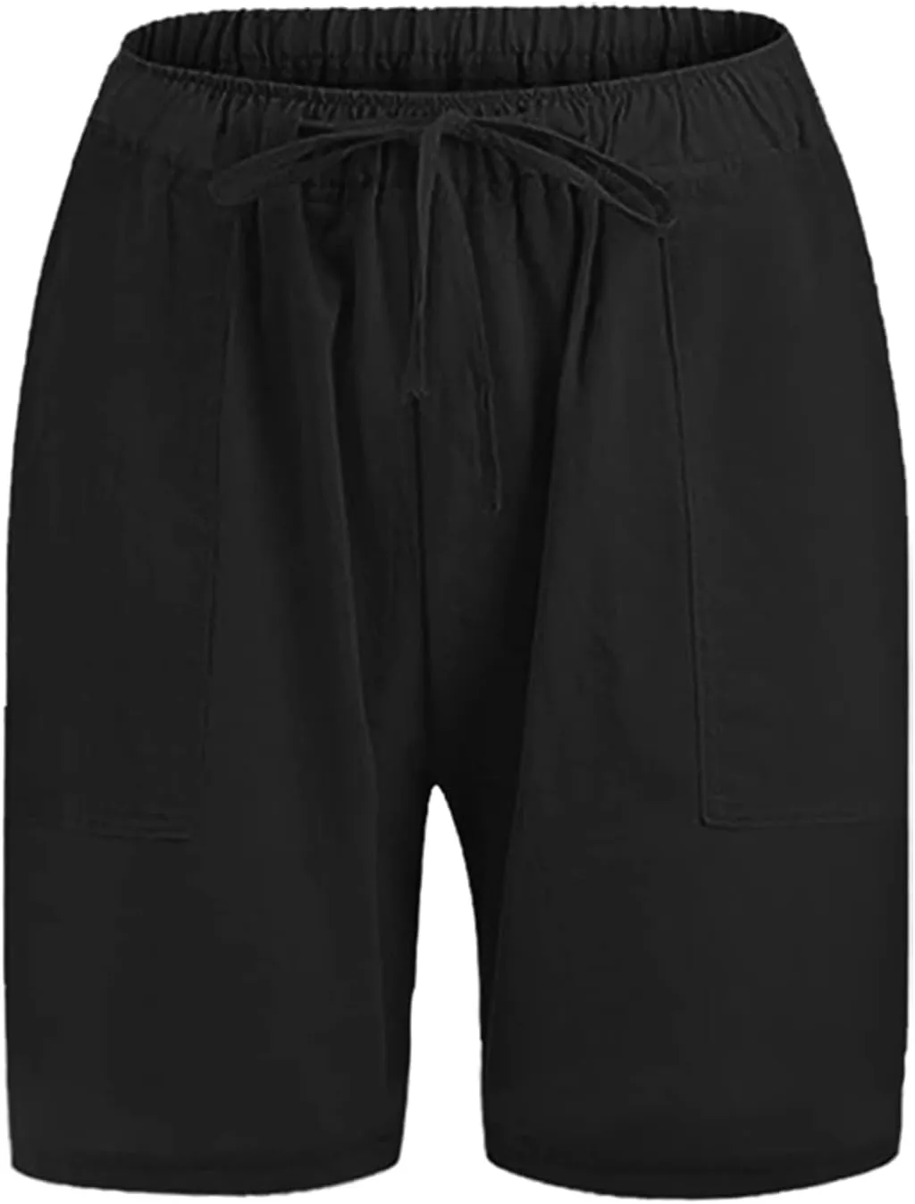 tuduoms Men's Linen Casual Workout Shorts Elastic Waist Summer Beach Pant Lightweight Board Slim Fit Shorts Big and Tall Size