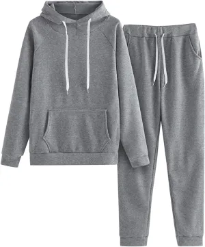 Two Piece Sets for Women Long Sleeve Crewneck Elastic Waist Pants Pullover Tops and Long Pants Outfits