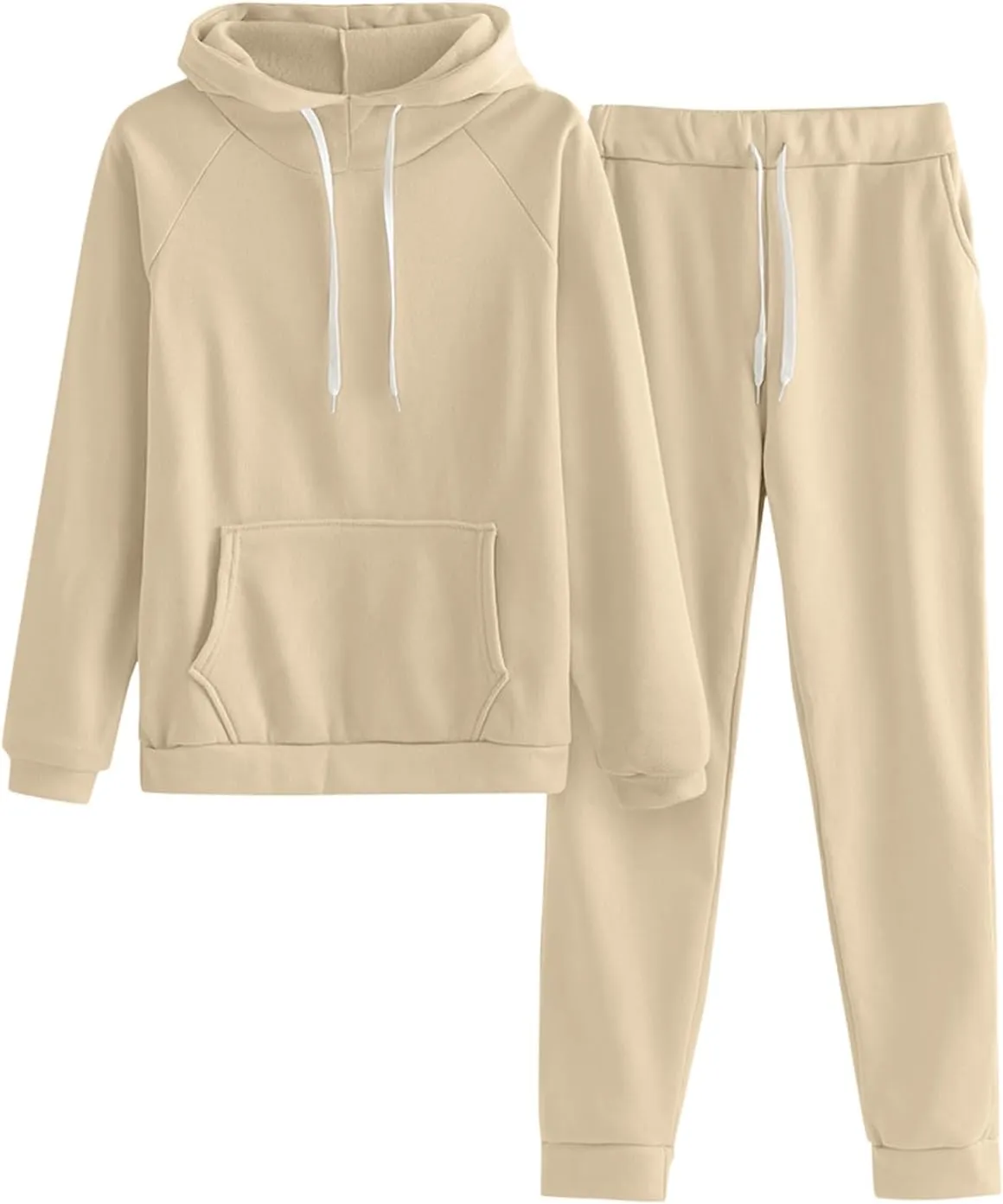 Two Piece Sets for Women Long Sleeve Crewneck Elastic Waist Pants Pullover Tops and Long Pants Outfits