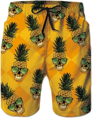 uideazone Men Swim Trunks Drawstring Elastic Waist Quick Dry Beach Shorts with Mesh Lining Swimwear Bathing Suits