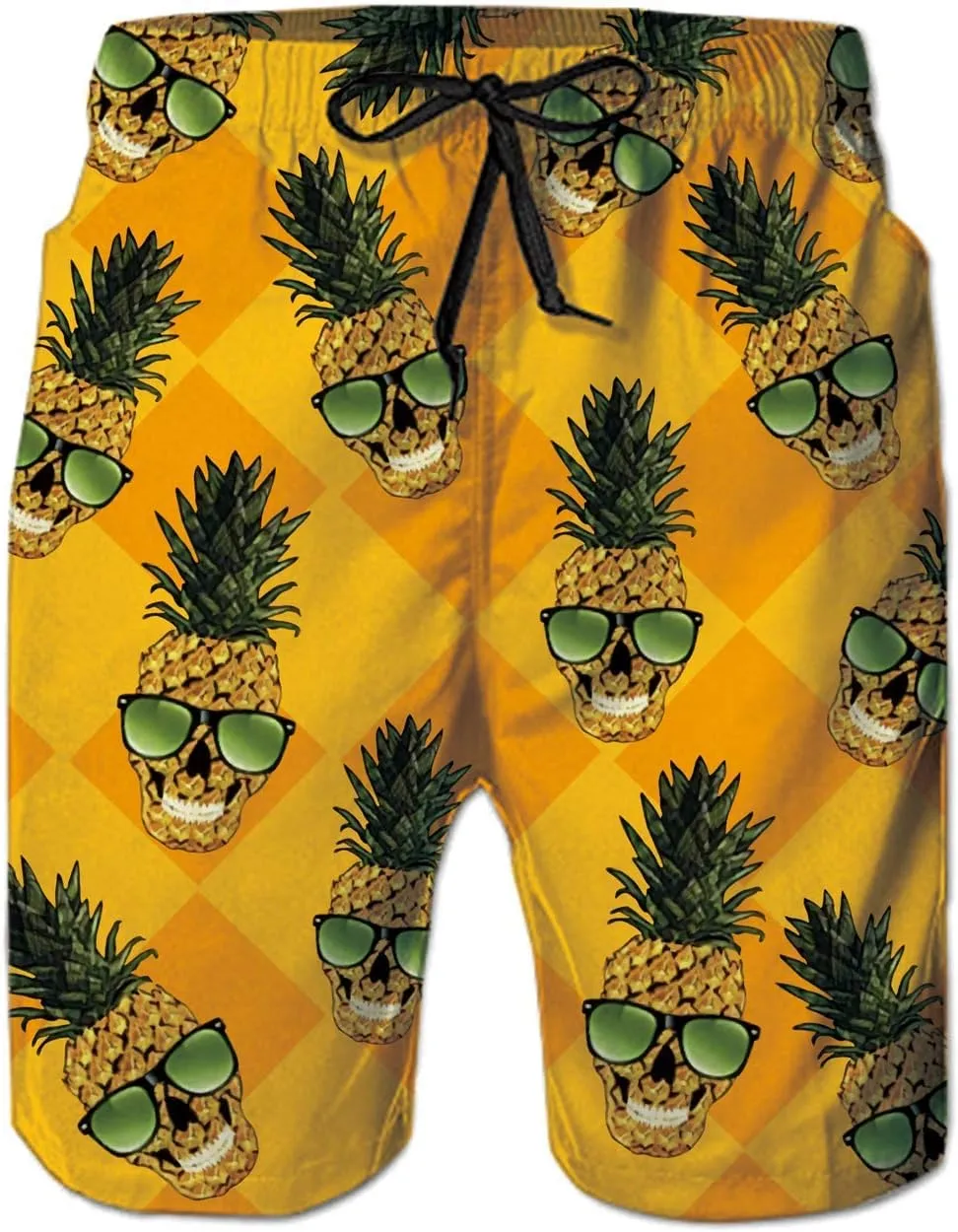 uideazone Men Swim Trunks Drawstring Elastic Waist Quick Dry Beach Shorts with Mesh Lining Swimwear Bathing Suits