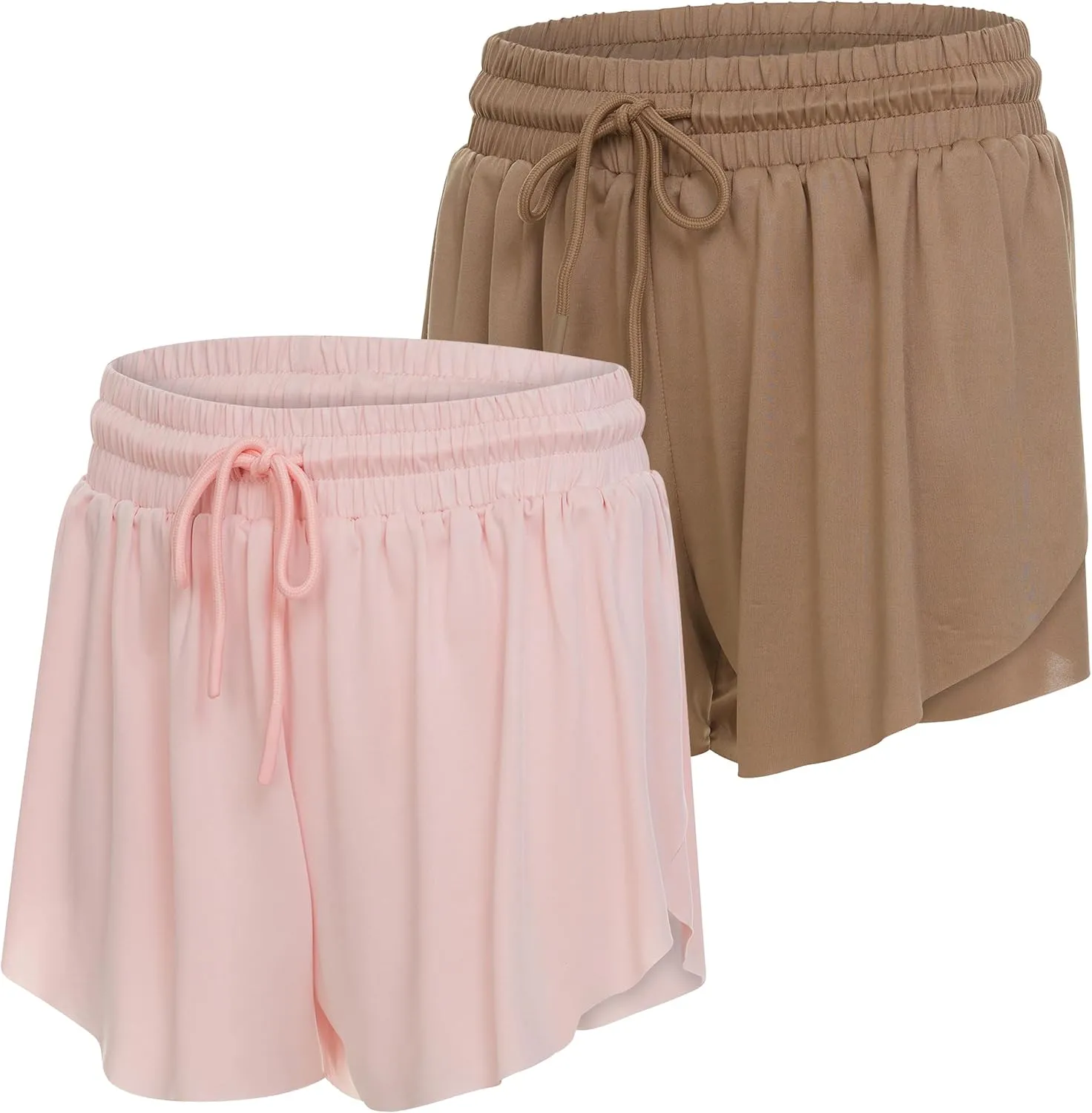 Ultra Performance Girl's Butterfly Short's 2 Pack Girls Athletic Short Basketball Soccer Flowy Active Shorts for Girls