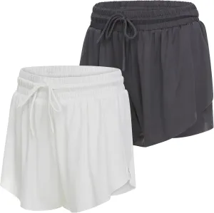 Ultra Performance Girl's Butterfly Short's 2 Pack Girls Athletic Short Basketball Soccer Flowy Active Shorts for Girls