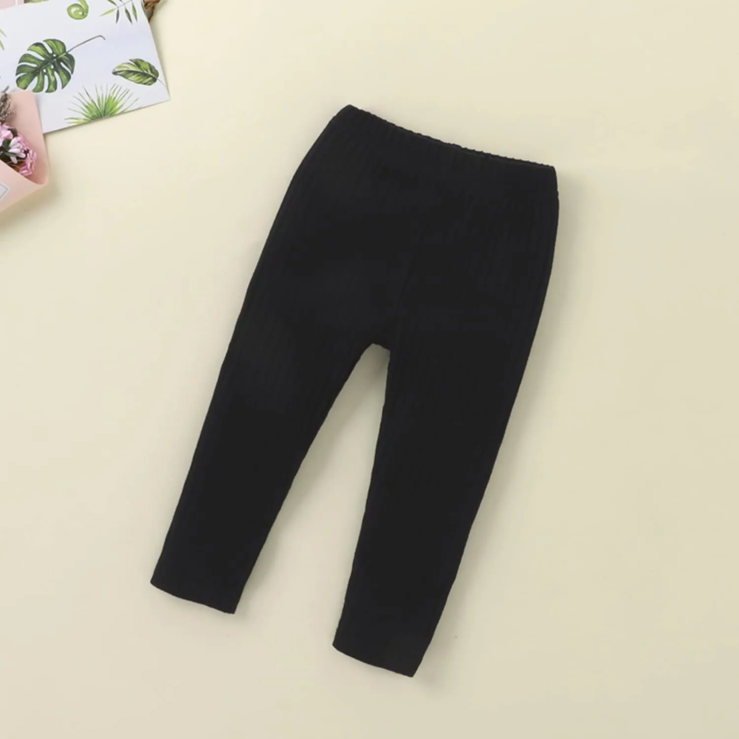 Unisex Baby Ribbed Knitting Leggings Newborn Boy Girl Elastic Waist Cotton Pants