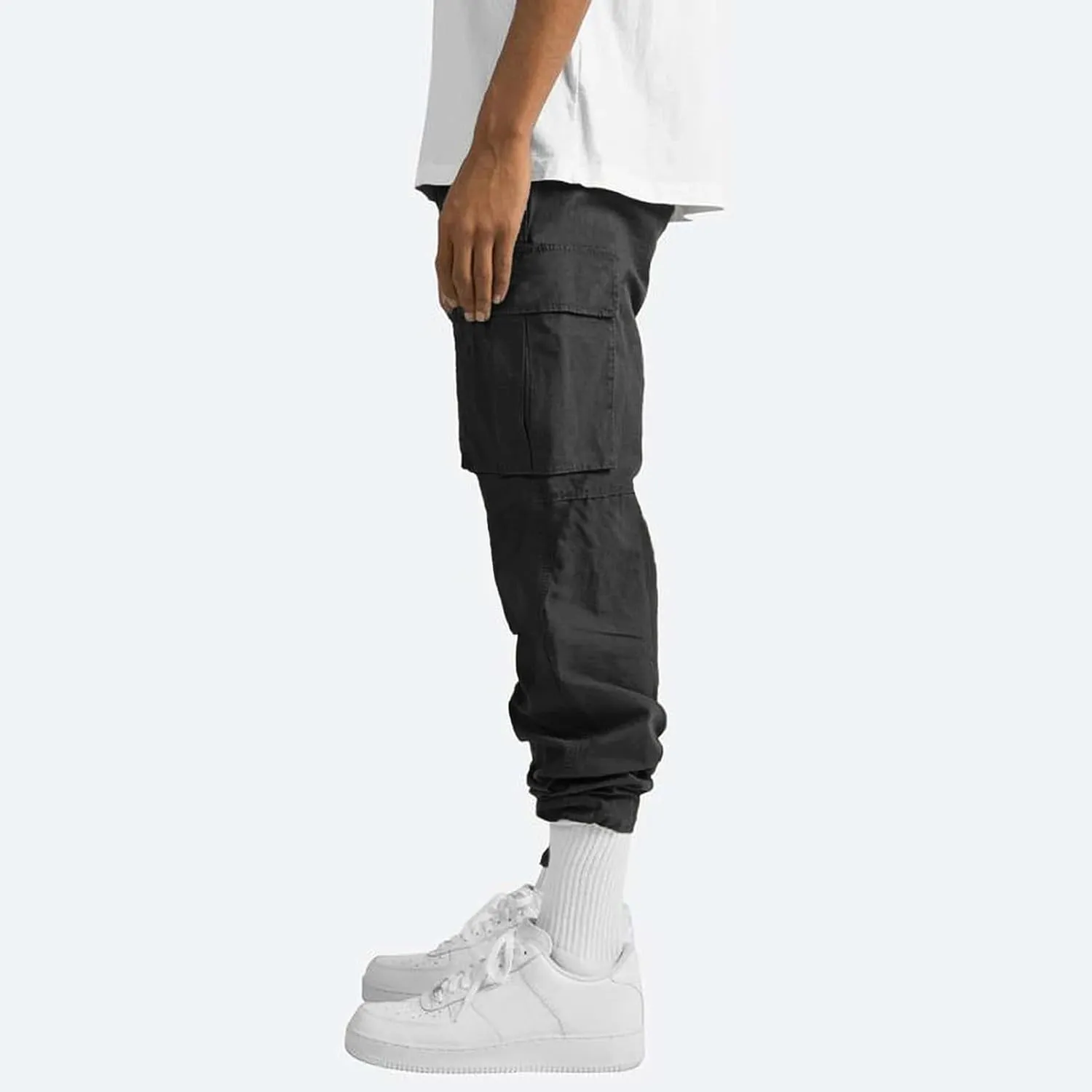 Vickyleb Men's Cargo Pants Casual Athletic Hiking Pants Joggers Loose Fit Cotton Straight Workout Sweatpants for Men
