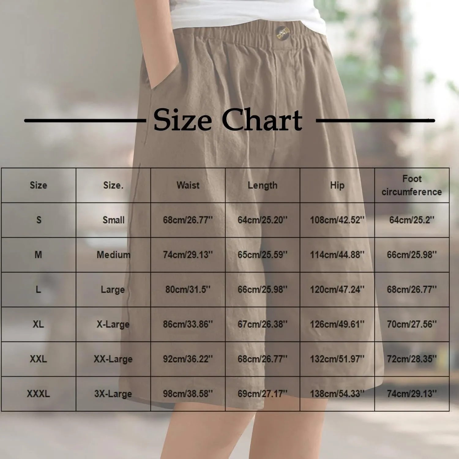 Wide Leg Linen Shorts for Women Knee Length Bermuda Shorts Summer Casual Loose Elastic Waist Beach Pants with Pocket