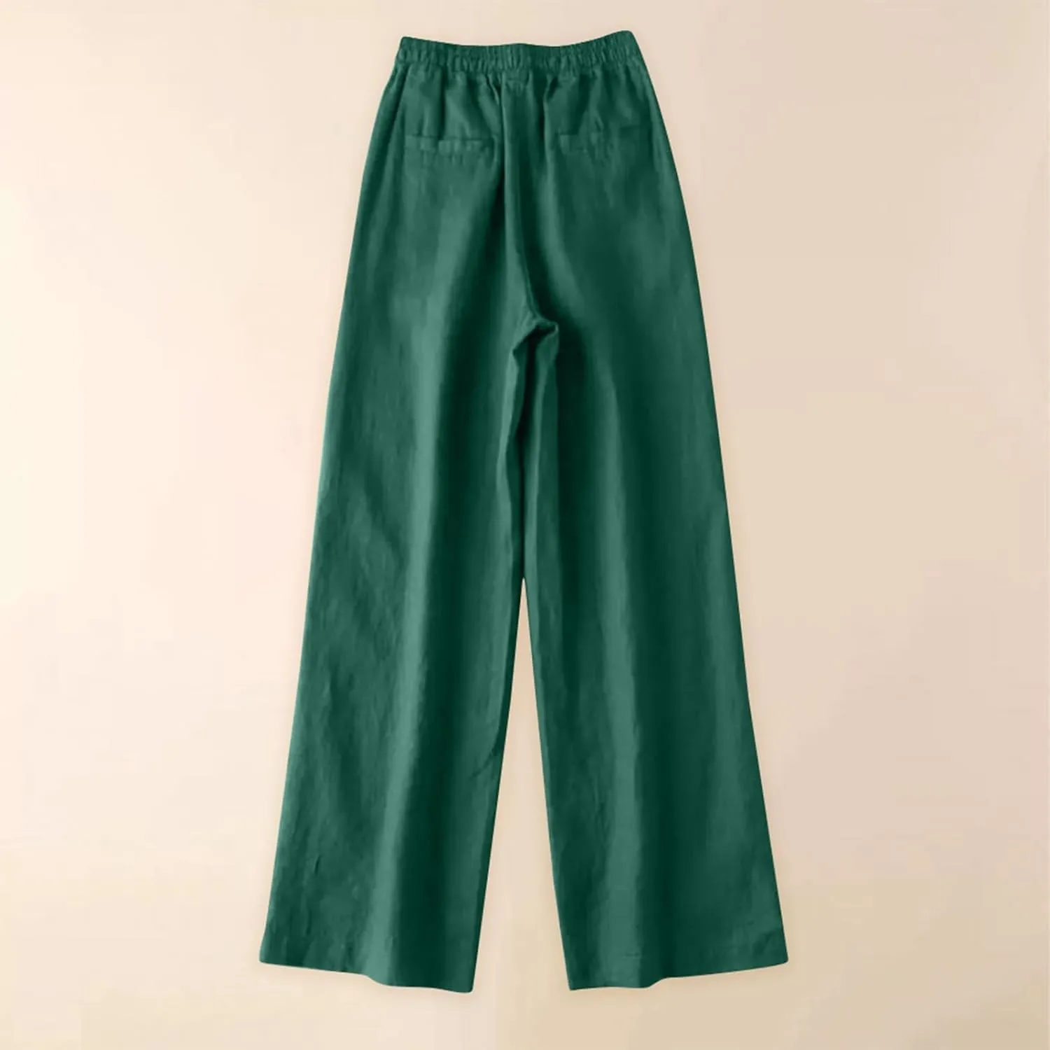 Wide Leg Pants for Women, Cotton Linen Pants Wide Leg Straight High