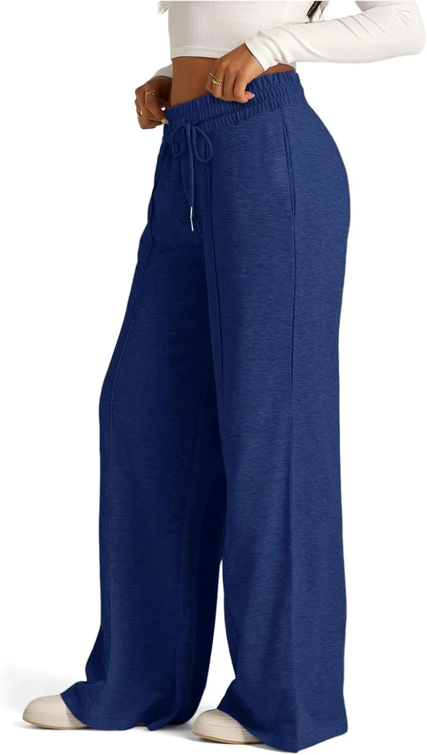 Wide Leg Pants for Women, High Waisted Straight Leg Pants Wide Cotton