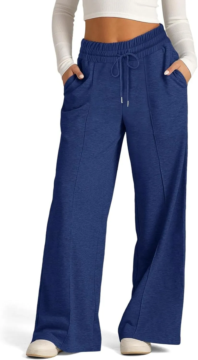 Wide Leg Pants for Women, High Waisted Straight Leg Pants Wide Cotton