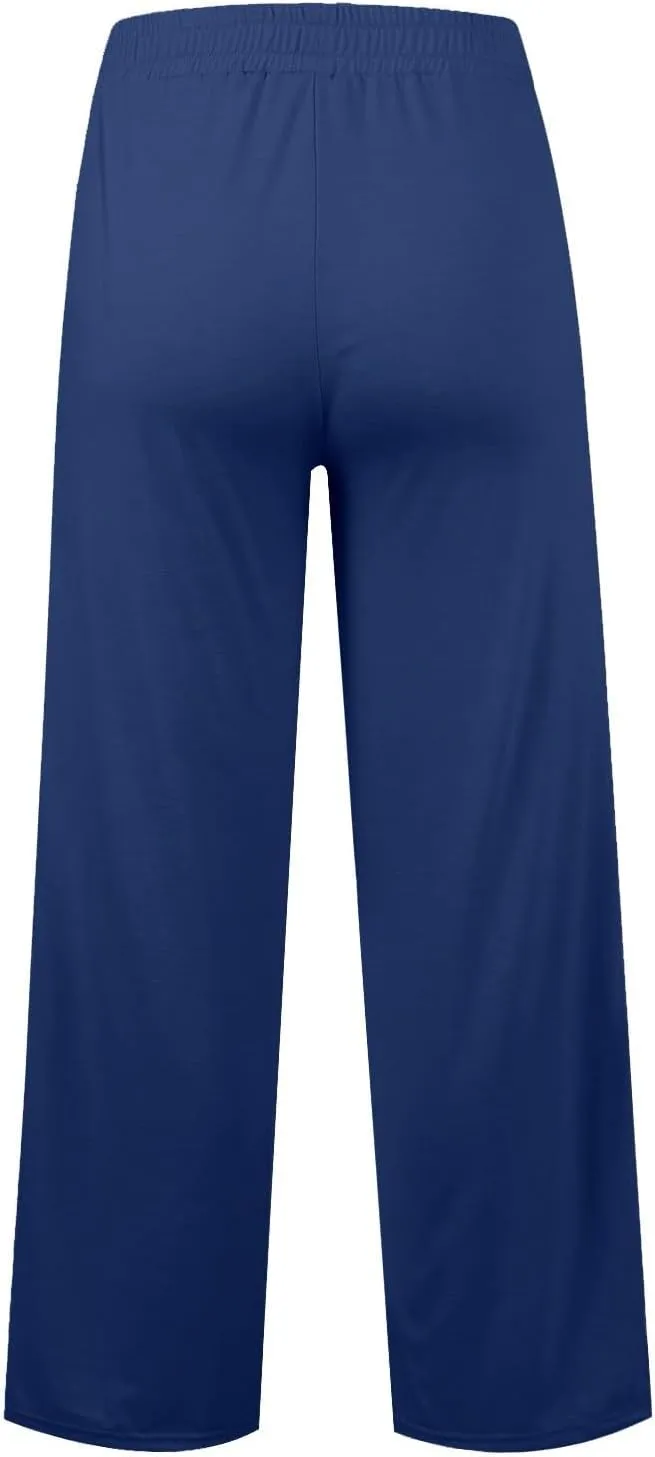 Wide Leg Pants for Women, High Waisted Straight Leg Pants Wide Cotton