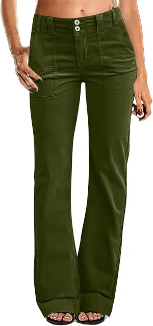 Wide Leg Pants for Women, Straight Leg High Waisted Pants Wide Baggy