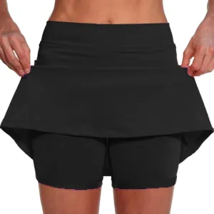Women Athletic Skorts Workout Gym Running Skirted Shorts High Waisted Tennis Golf Skorts with Pockets