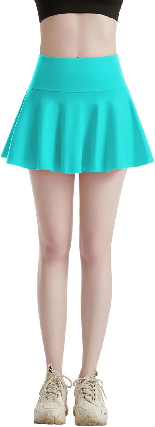 Women Tennis Skirt Golf Skorts Athletic High Waisted with 2 Pockets Inner Shorts Sport Workout Pleated Pickleball