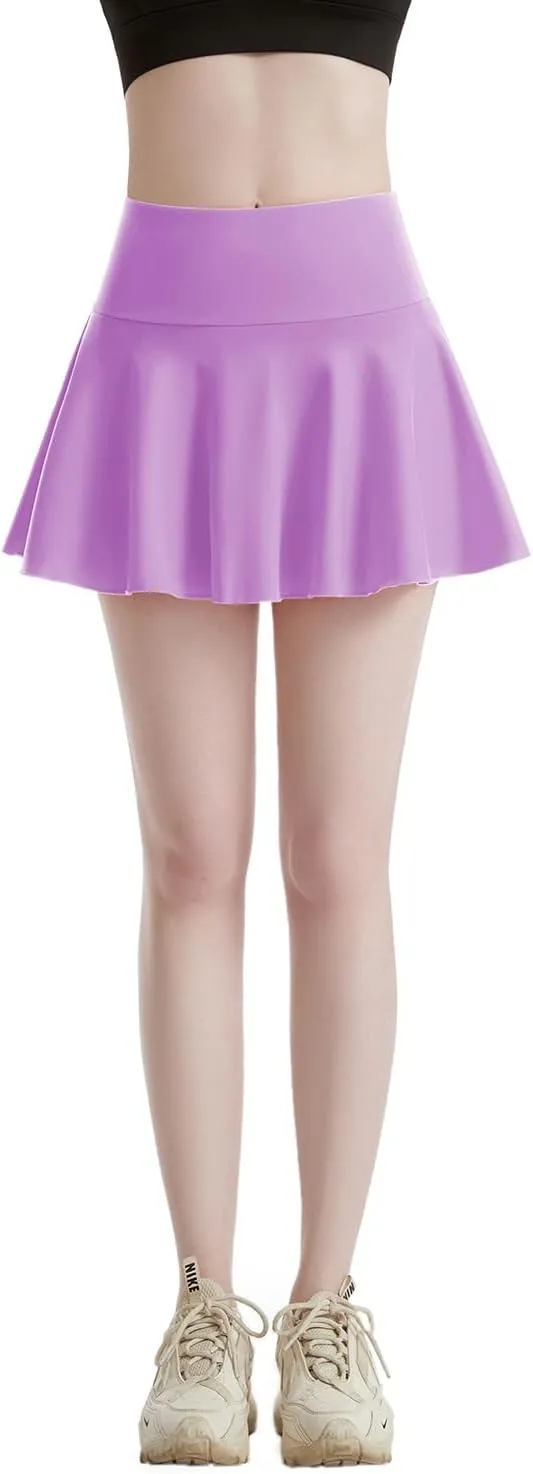 Women Tennis Skirt Golf Skorts Athletic High Waisted with 2 Pockets Inner Shorts Sport Workout Pleated Pickleball