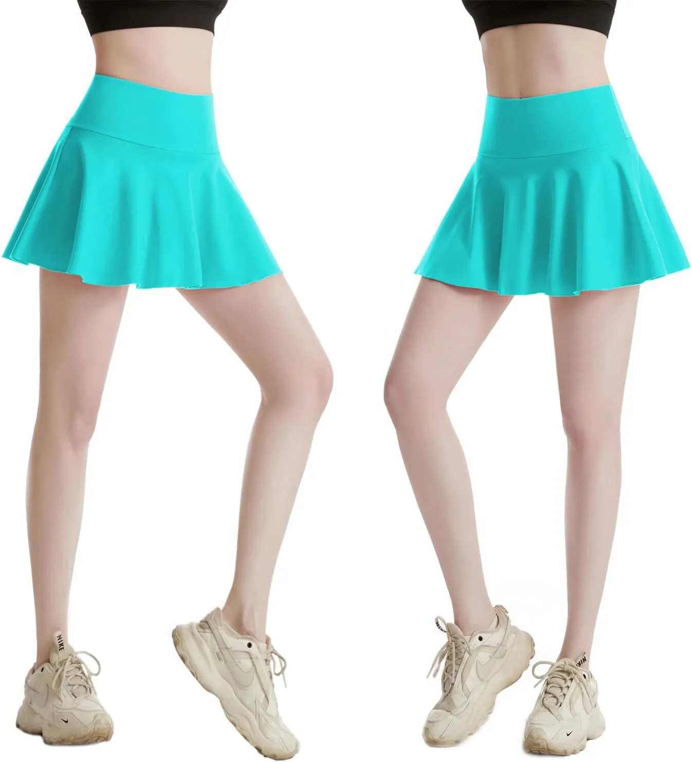 Women Tennis Skirt Golf Skorts Athletic High Waisted with 2 Pockets Inner Shorts Sport Workout Pleated Pickleball