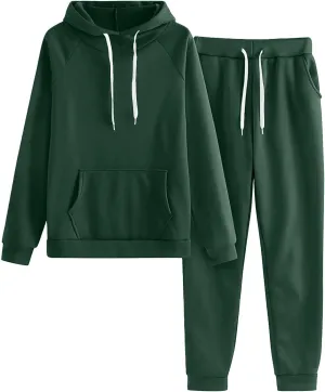 Womens 2 Piece Outfits Long Sleeve V Neck Oversized Plus Jogger Sweatsuit Sets Tracksuits