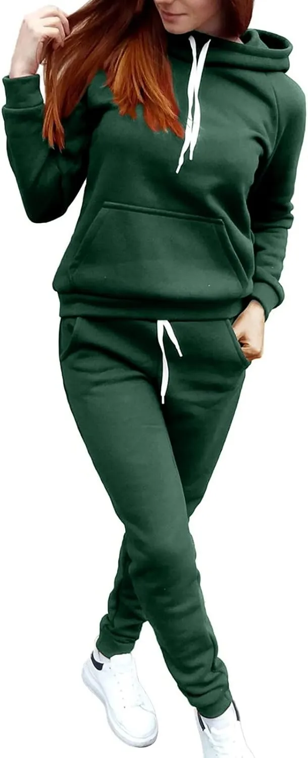 Womens 2 Piece Outfits Long Sleeve V Neck Oversized Plus Jogger Sweatsuit Sets Tracksuits