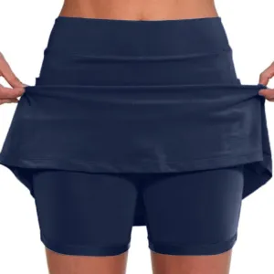 Womens Athletic Skirt with Shorts Mini Golf Tennis Running Workout Lightweight Comfy Oversized Skort Skirts with Pockets