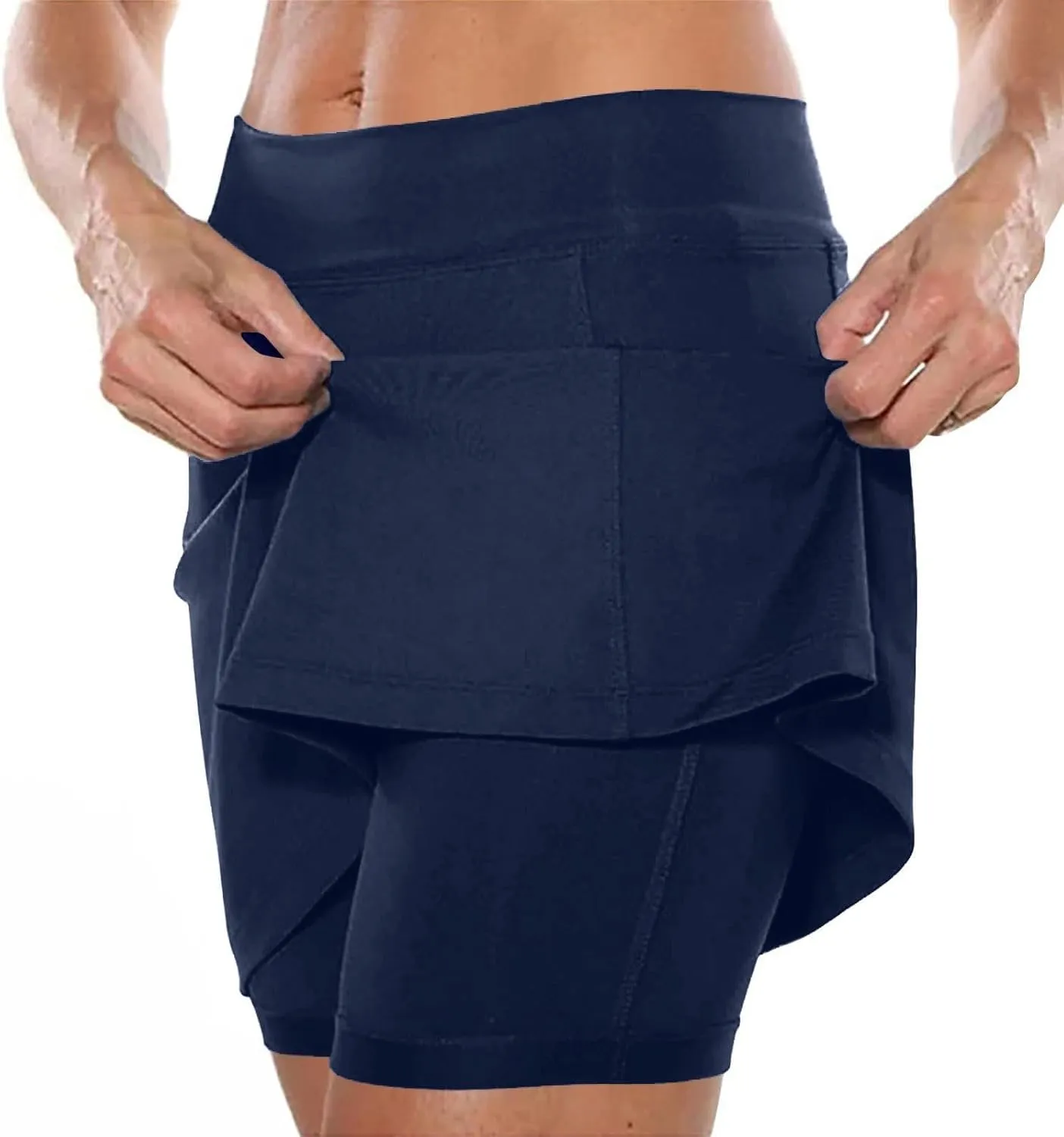 Womens Athletic Skirt with Shorts Mini Golf Tennis Running Workout Lightweight Comfy Oversized Skort Skirts with Pockets