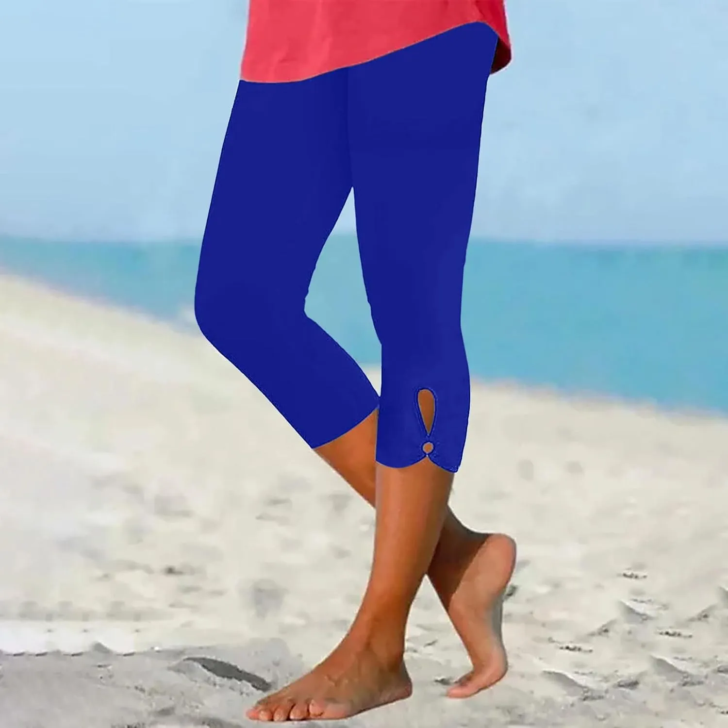 Women's Capris Leggings,Workout Yoga Pants,Tummy Control Compression Legging,Dressy Cut Out Lace Cropped Pant 2025