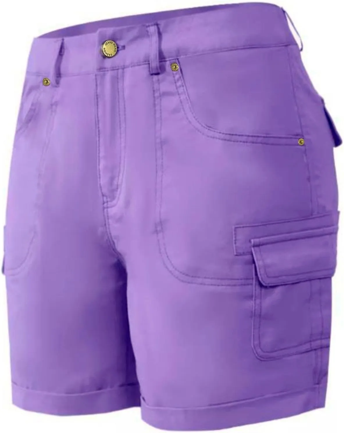 Womens Cargo Shorts Summer Casual Jeans Trendy High Waisted Casual Summer Pull On Drawstring Beach Loost Fit Shorts