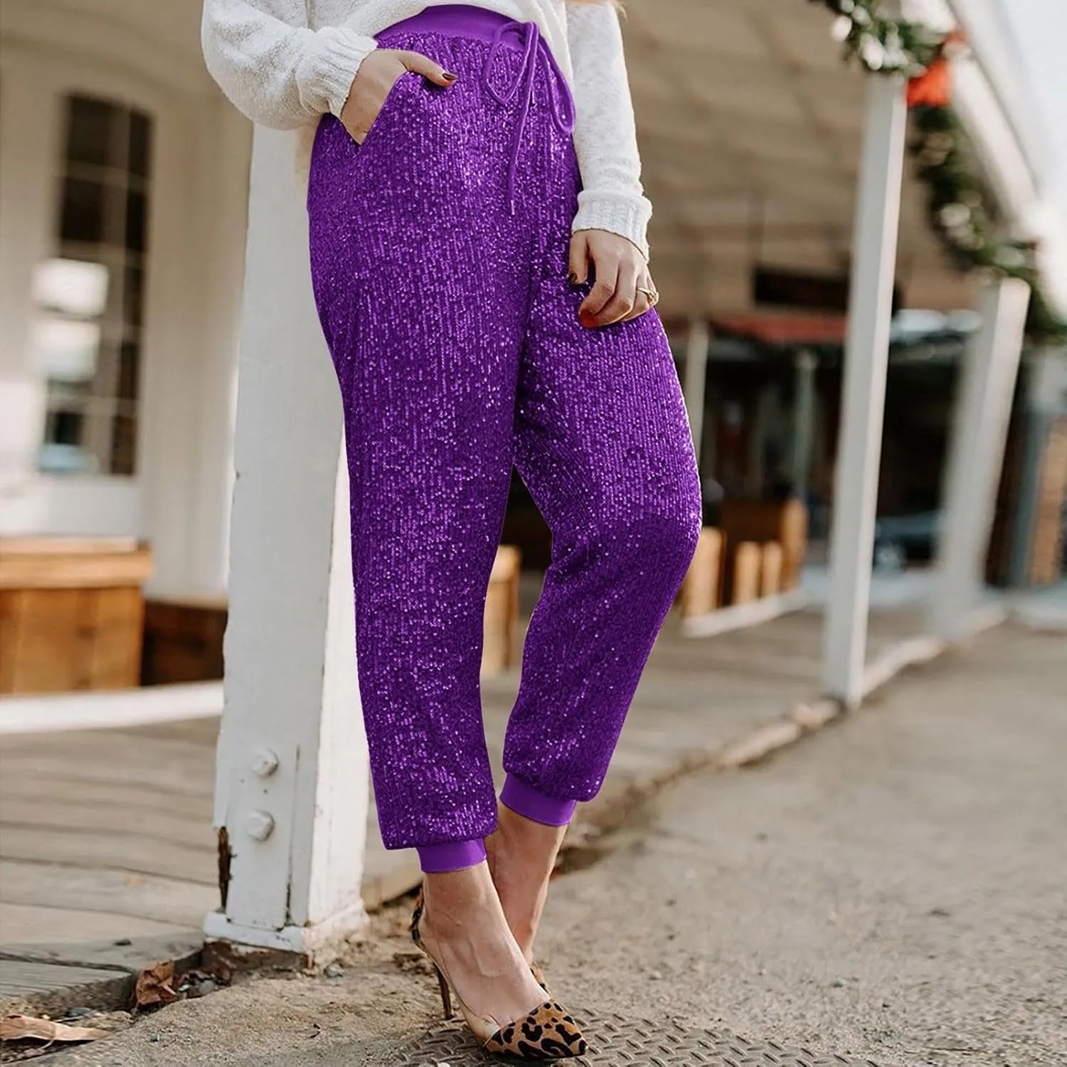 Women's Cotton Linen Summer Loose Pant Trousers Low Waist Lounge Pants Slim Fit Trouser Work Business