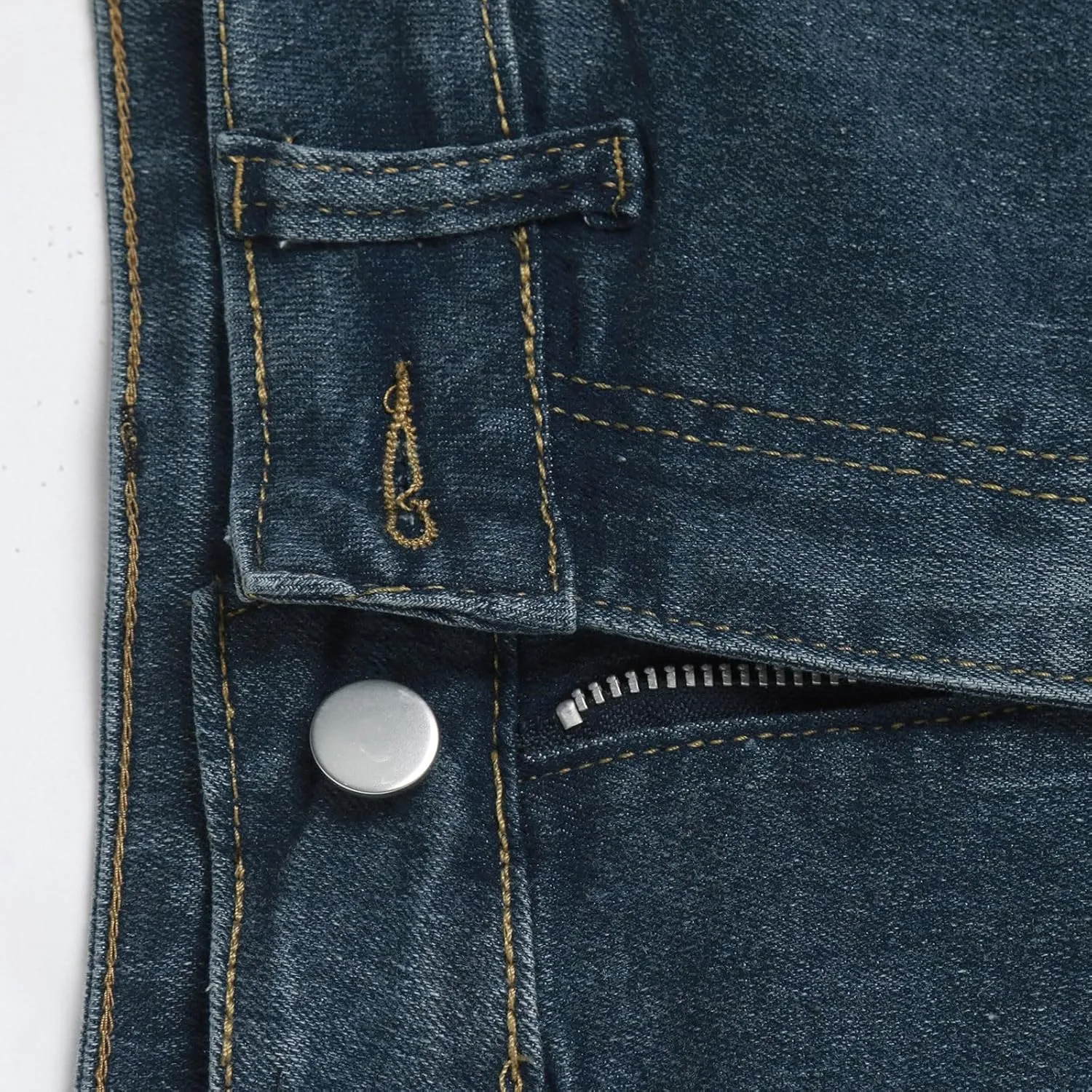 Womens Denim Jean Skirt Casual Mini Y2K High Waisted Casual Fashion Cute Skirts with Pockets Side Drawstring