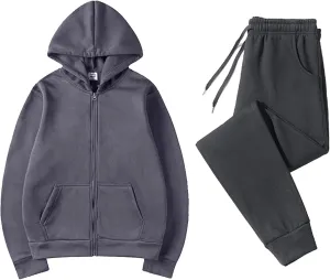 Women's Fashion Outfits Long Sleeve Crewneck Color Block Outfit Sweatshirt and Wide Leg Sweatpant Sweatsuits