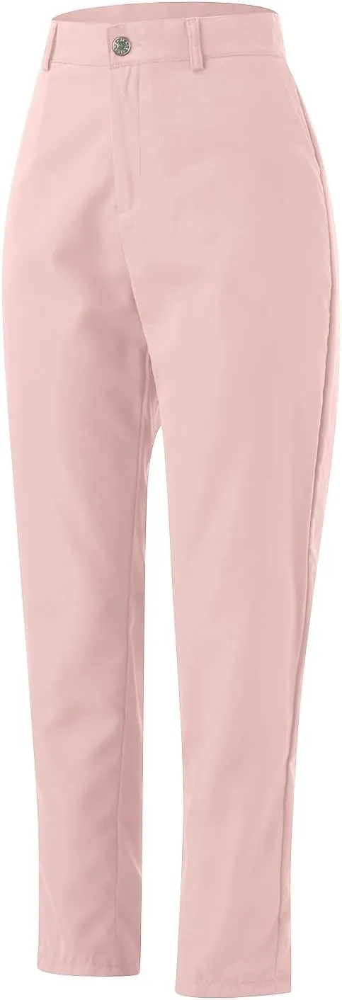 Women's Linen Blend Summer Lightweigt Palazzo Lounge Pants Elastic Waisted Bootcut Slim Fit Trousers Business Work