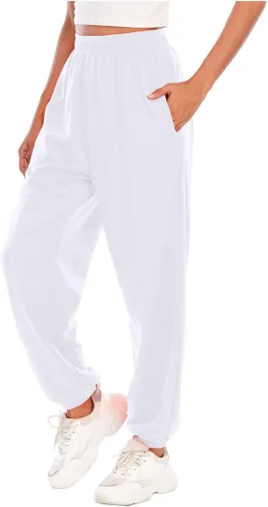 Womens Linen Blend Summer Print Palazzo Pants High Waist Wide Leg Loose Fit Pants Work Business