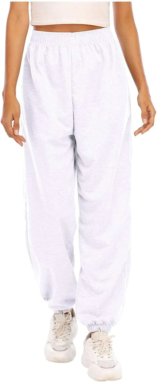 Womens Linen Blend Summer Print Palazzo Pants High Waist Wide Leg Loose Fit Pants Work Business