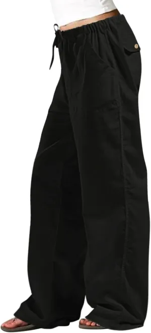 Womens Linen Blend Summer Printed Palazzo Pants High Waist Wide Leg Slim Fit Palazzo Lounge Pants Business Work