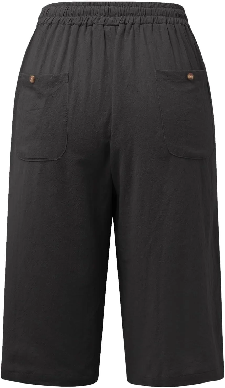 Women's Linen Summer Flowy Palazzo Pants Low Waist Bootcut Slim-Fit Palazzo Pants Work Business