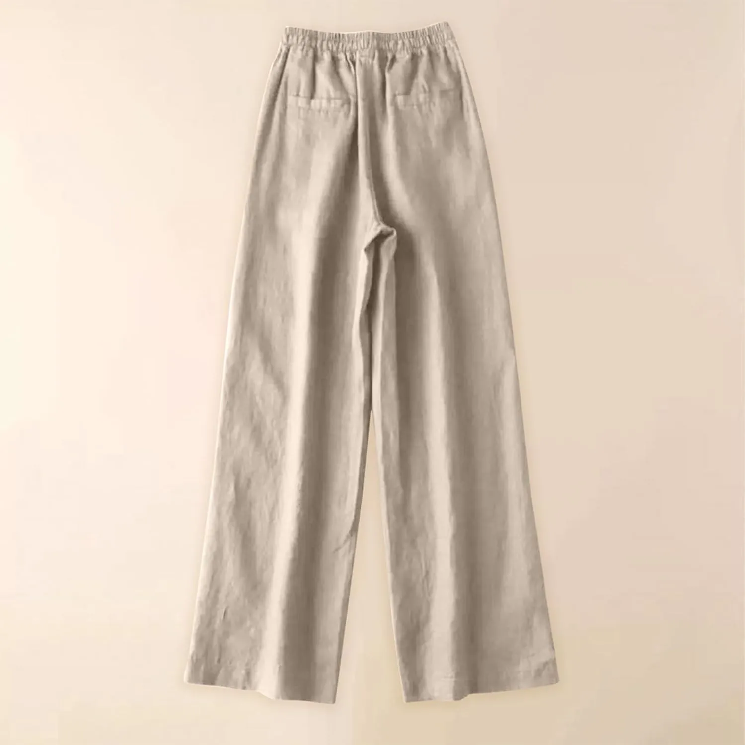 Women's Pants, Cotton Linen Wide Leg Pants High Waisted Straight Pant Palazzo