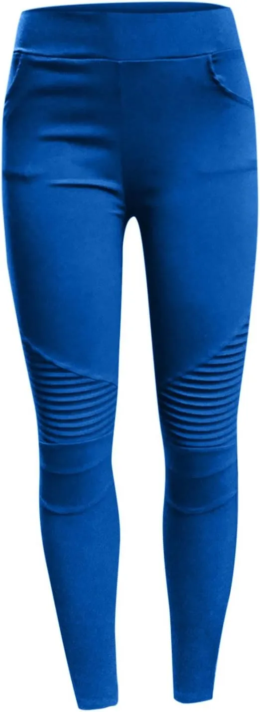 Womens Pants Fashion High Waisted Skinny Pants Stretchy Slim Lounge Solid Trousers Summer Yoga Pants Casual Sweatpants