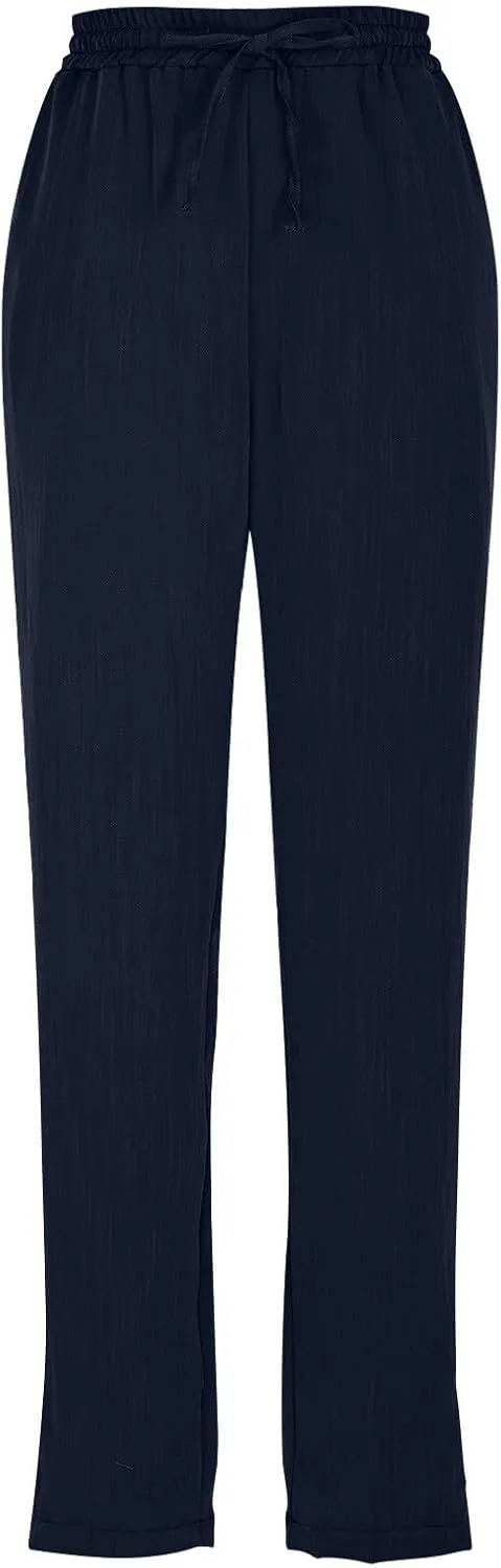 Womens Pants, Peasant Pants Straight Leg Linen Casual Loose 2025 Stretchy Elastic