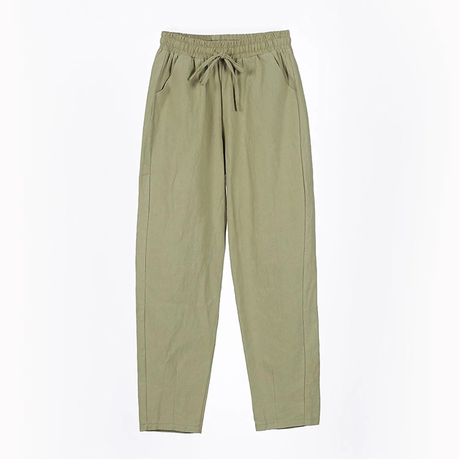 Women's Pants, Straight Leg Casual Everyday Linen Peasant Pants Sweatpants Lounge Plus
