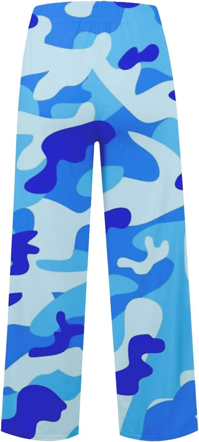 Women's Pants, Straight Leg High Waisted Pants Cotton Linen Wide Palazzo Sweatpants
